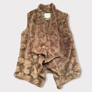 Anthropologie Elevenses Faux Fur Vest